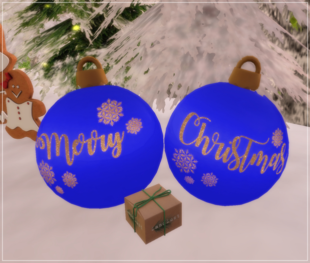 *LL* Oversize Bauble Merry Christmas *Blue
