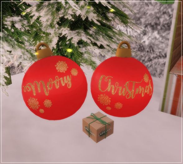 *LL* Oversize Bauble Merry Christmas  *Red