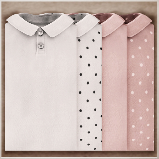 Chololo. Polo Shirt / LB / White Nude