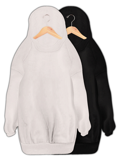{Little Miss} Oversized Sweater / TD/Bebe/Youth / White Black