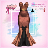 .Princess Stuff. [Evening Dress] Cognac & Black_add