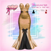 .Princess Stuff. [Evening Dress] Gold & Black_add