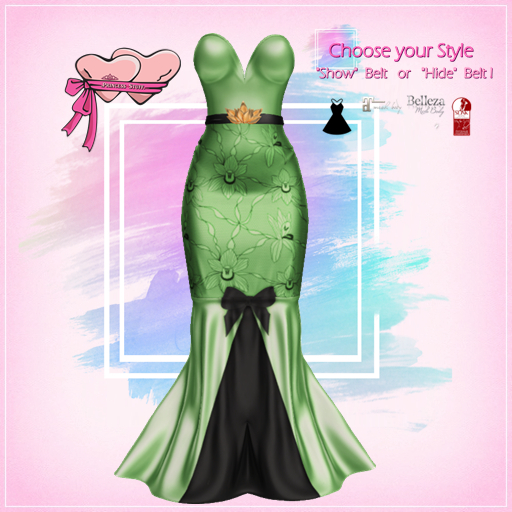.Princess Stuff. [Evening Dress] Soft Ivy & Black_add