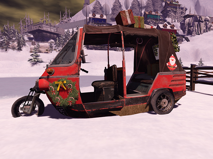 Holiday Rickshaw Sled Transporter