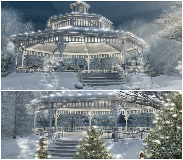 1.Sese Gazebo Winter Ice Rink_Ice Rink RARE