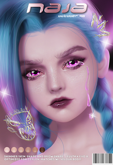 naja // shimmer skin lel evox sunkiss