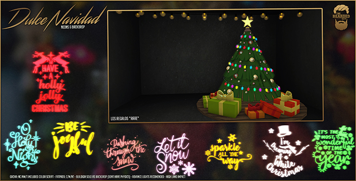 Dulce Navidad Backdrop & Neon Signs - The Bearded Guy