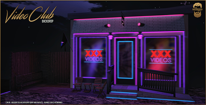 Video Club Backdrop - The Bearded Guy