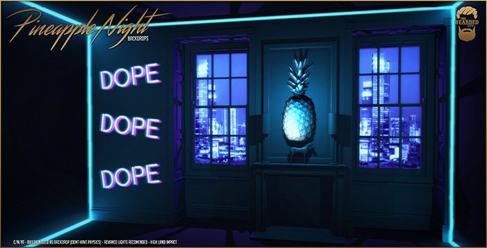 Pineapple Night Backdrop - The Bearded Guy