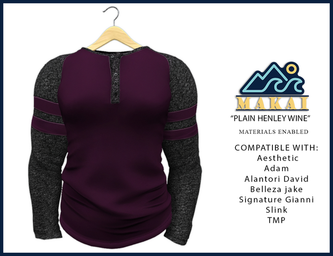 Makai - Plain Henley Wine
