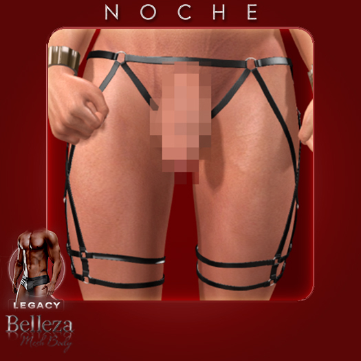 NOCHE. Kyle Leg Harness//BLACK