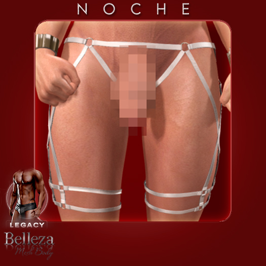 NOCHE. Kyle Leg Harness//WHITE