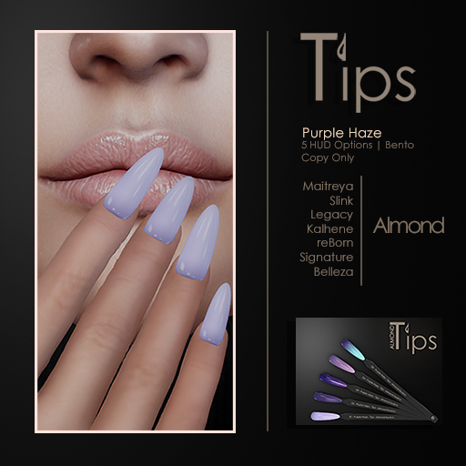 [Tips] Purple Haze - Almond Nails