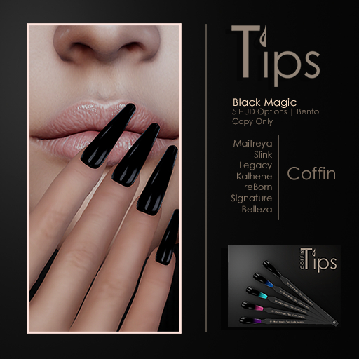 [Tips] Black Magic - Coffin Nails