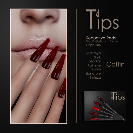 [Tips] Seductive Reds - Coffin Nails