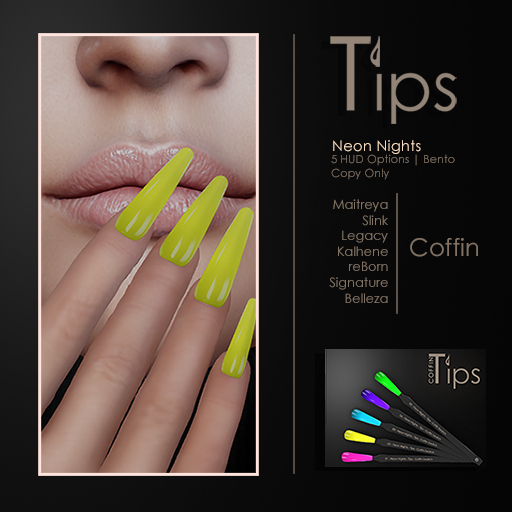 [Tips] Neon Nights - Coffin Nails