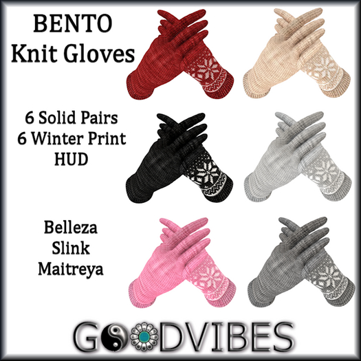 GoodVibes Knit Gloves wHud 