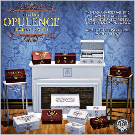 {LaCahute}Opulence Jewelry Box - Dark Cherry Fleur 1