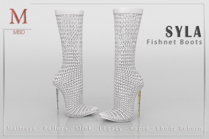 MISO - Syla Fishnet Boots [White]