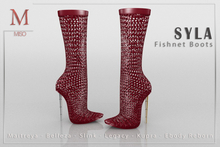 MISO - Syla Fishnet Boots [Red]