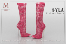 MISO - Syla Fishnet Boots [Pink]
