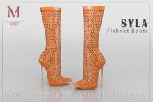 MISO - Syla Fishnet Boots [Orange]