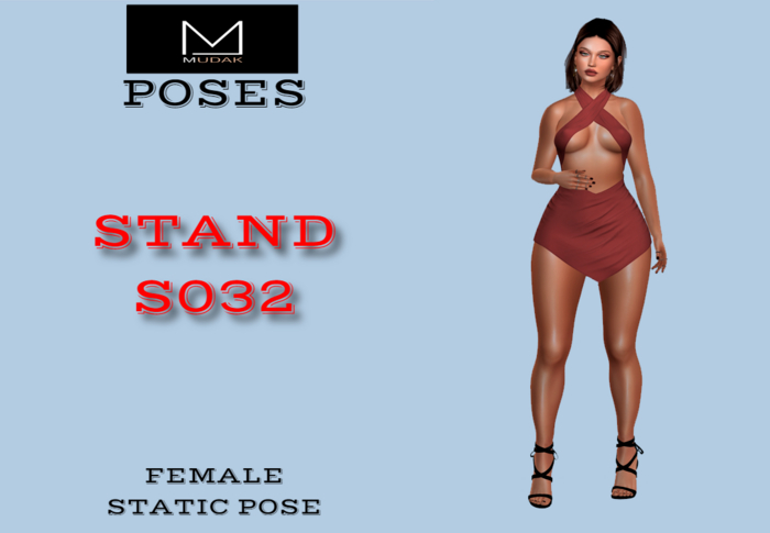 MUDAK POSES - FEMALE POSE - STAND S032