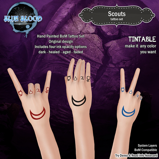 +Blue Blood+ Scouts Tattoo Set