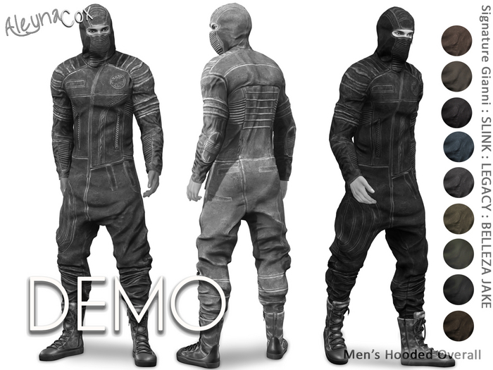 DEMO [ALEYNACOX] - MEN'S HOODED OVERALL