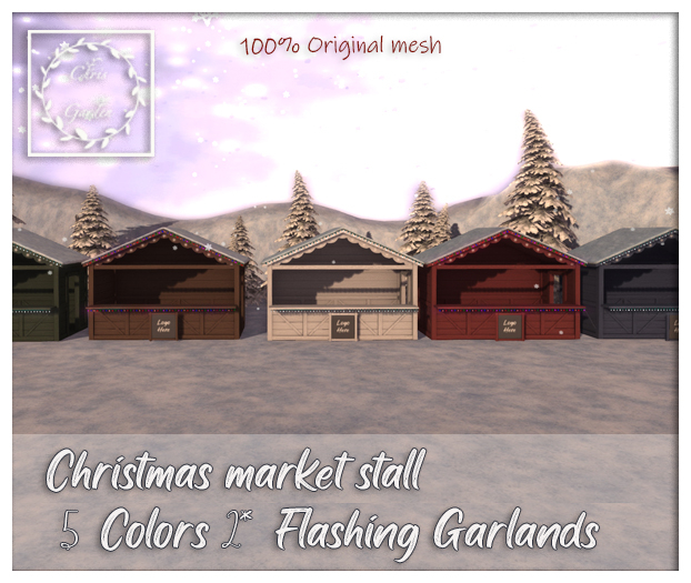C*Christmas market stall 5 colors