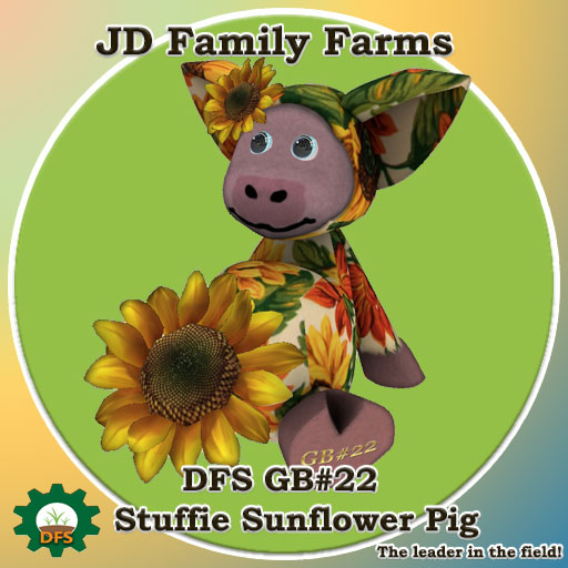 DFS GB#22 - Stuffie Sunflower Pig - rare limited edition collectible