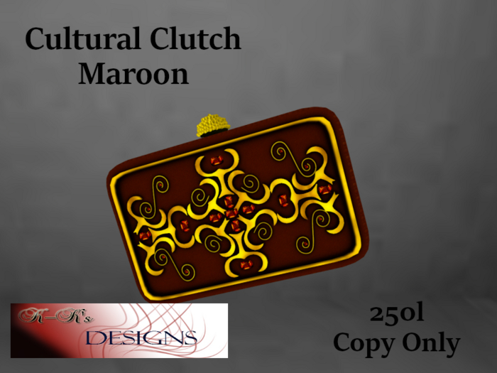 Cultural Clutch Maroon