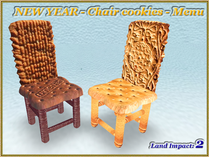 NEW YEAR - Chair cookies - Menu (2 LI) (Full perm)