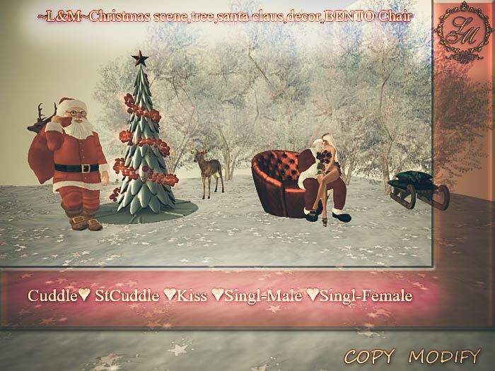 ~L&M~Christmas scene,tree,santa claus,decor,BENTO Chair