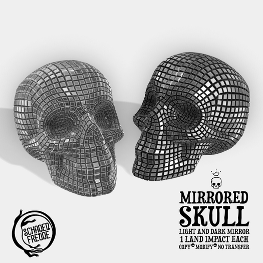 Schadenfreude Mirrored Skull