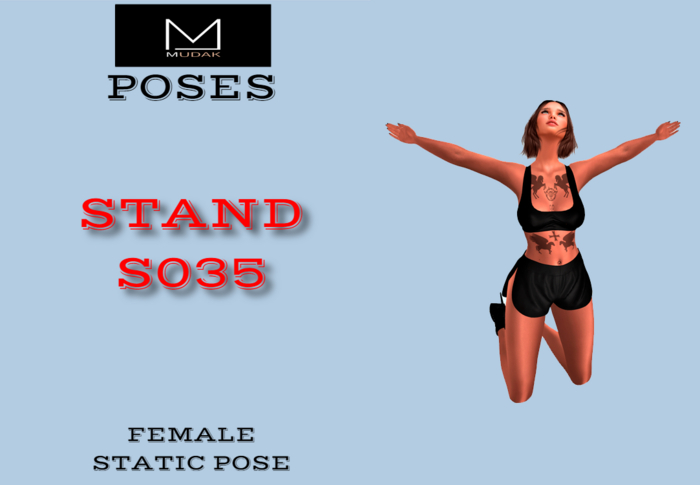 MUDAK POSES - FEMALE POSE - STAND S035