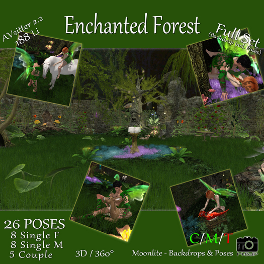 M-BdP :: Enchanted Forest - Full Set (Backdrop incl. Poses)