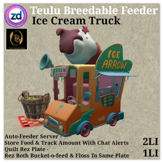 *ZD* Teulu Breedables Feeder - Ice Cream Truck