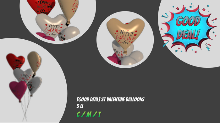 [GOOD DEAL] St Valentine Balloons.BOXED/ADD&TOUCH.