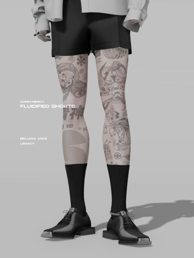 [Dope+Mercy]Fluidified Shorts_Gray (ADD)