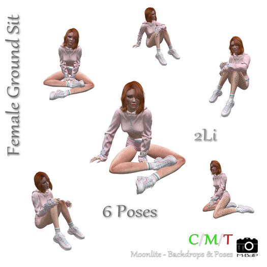 M-BdP :: Female Ground Sit - Poses Set