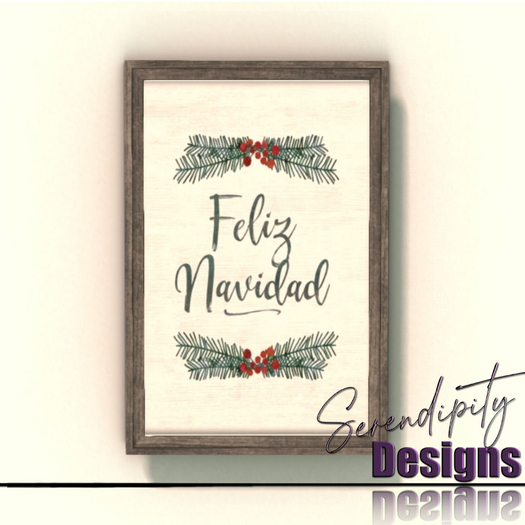Serendipity Designs - Feliz Navidad Poster