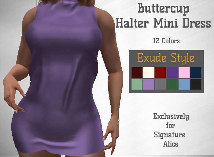 !! Exude Style !! Buttercup Halter Mini Dress for Signatre Alice