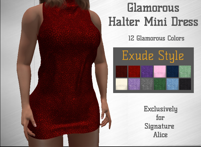 !! Exude Style !! Glamorous Halter Mini Dress for Signature Alice