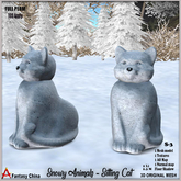 FC- FP Snowy Animals - Sitting Cat s-3 sitting cat , full perm 