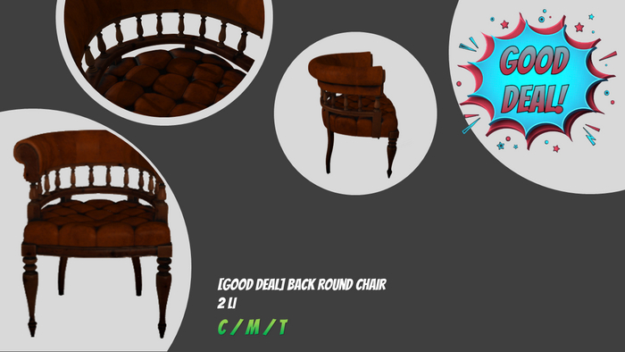 [GOOD DEAL] Back Round Chair.BOXED/ADD&TOUCH.