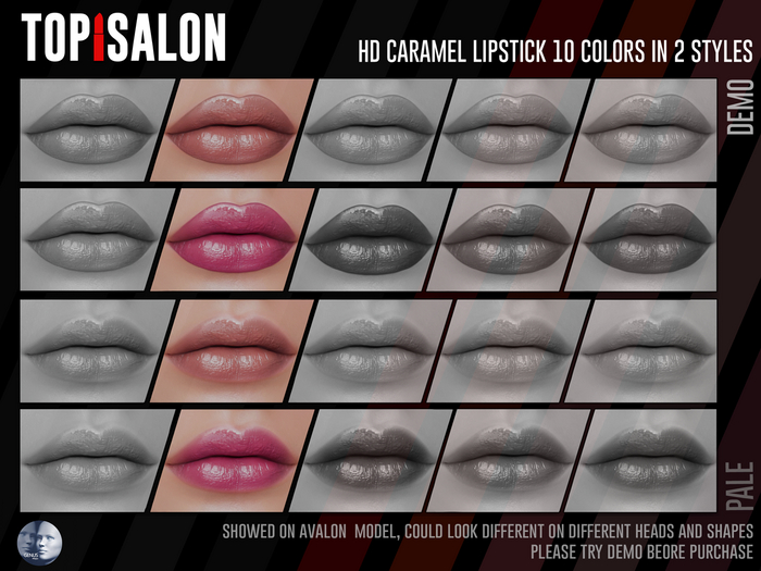TOP1SALON - HD CARAMEL LIPSTICK (Genus) DEMO