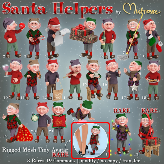 22 Mutresse-Santa Helpers-Avatar RARE