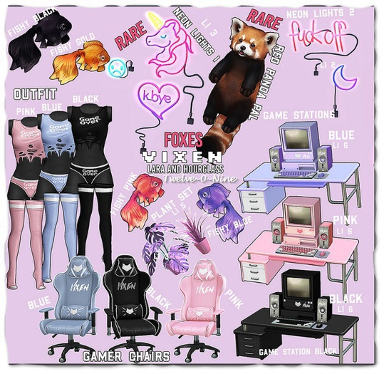 Foxes - Vixen - Neon Light Pack 2