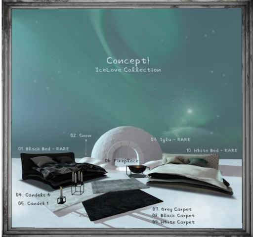 01. Concept} IceLove - Black Bed - RARE